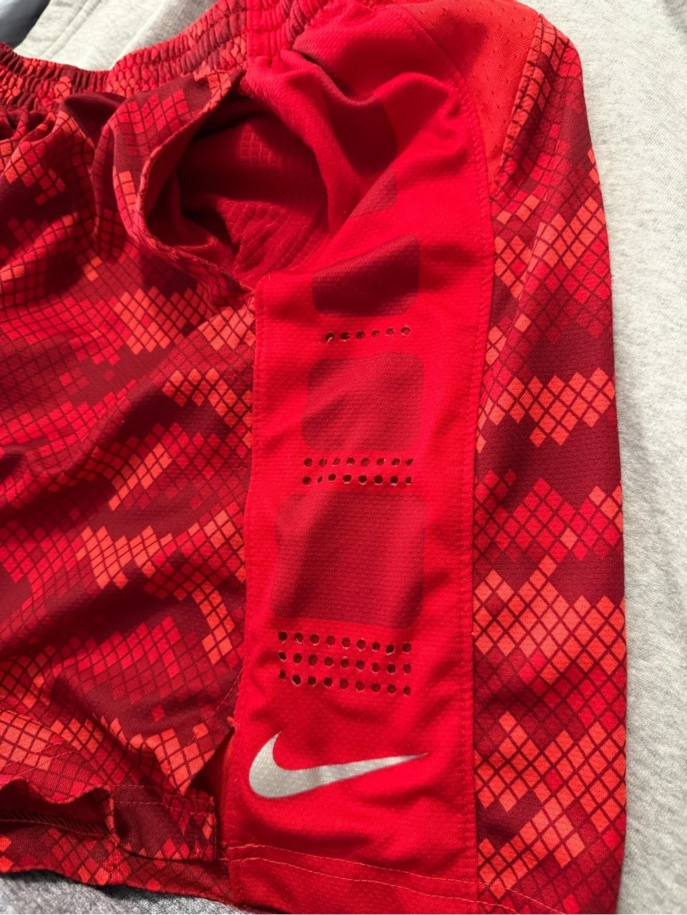 Nike Elite Boys Red Digital Camo Basketball Shorts